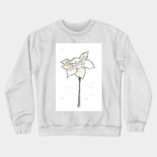 Narcissus. Spring Flower. Watercolor, art decoration, sketch. Illustration hand drawn modern Crewneck Sweatshirt